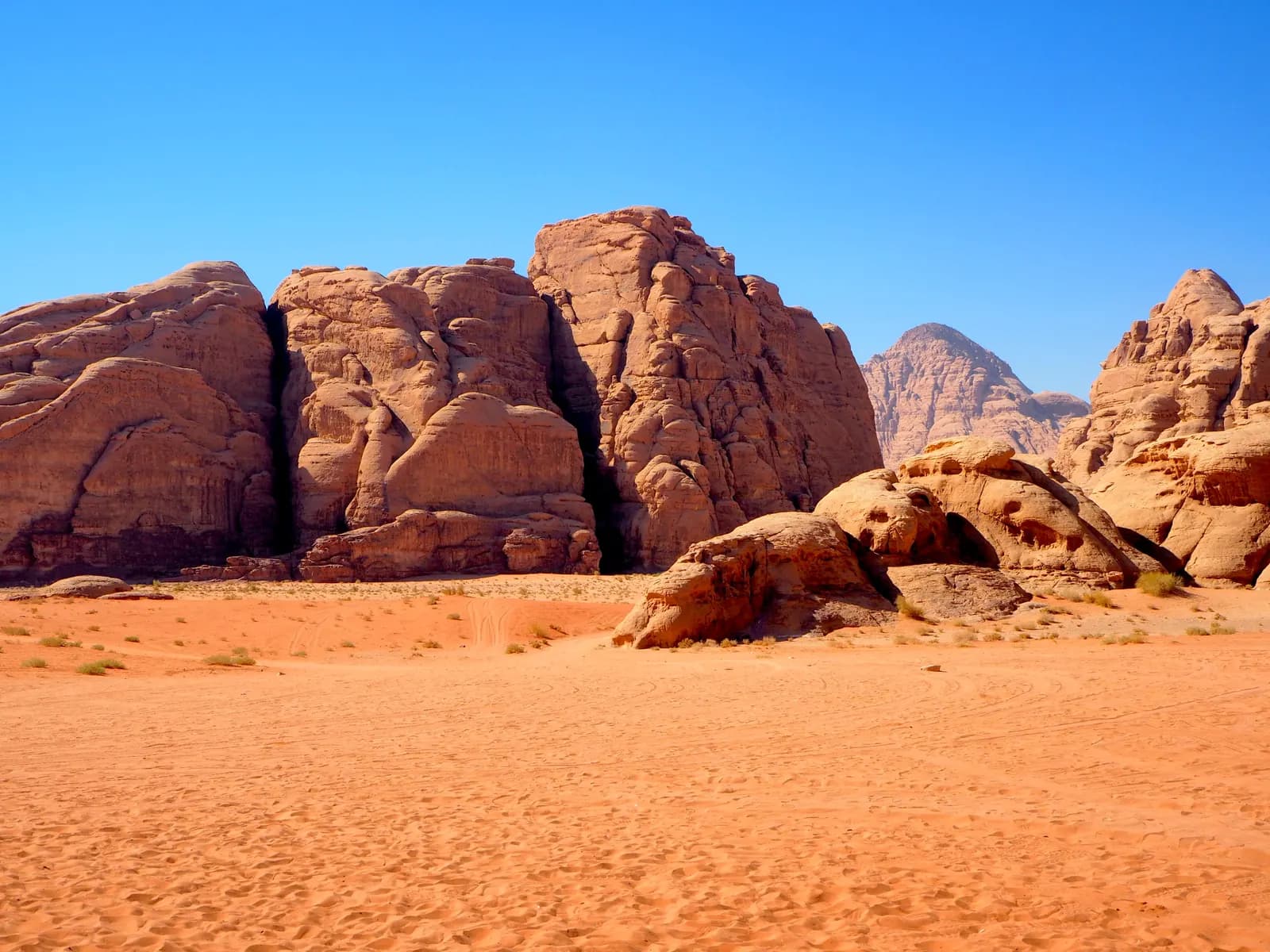 Desert formations in Wadi Rum, Jordan